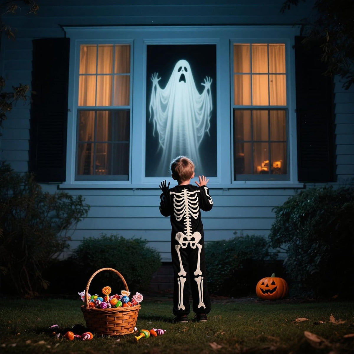 120In Halloween Holographic Window Rear Projector Screen