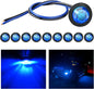 3/4" round LED Clearance Marker Lights,Blue, 10-Pack