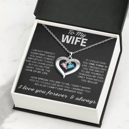 Heart Shape Diamond Birthstone Necklace