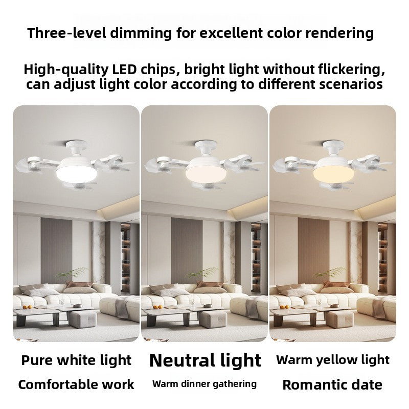 Foldable LED Fan Light with E27 screw socket