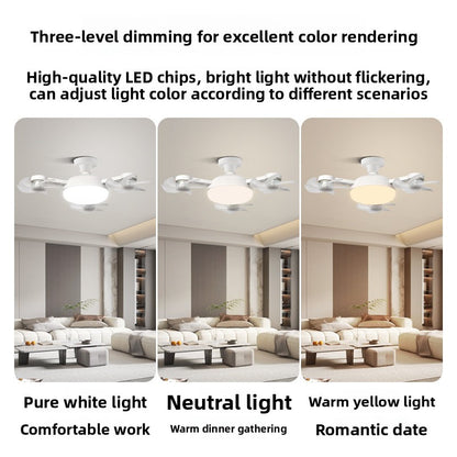 Foldable LED Fan Light with E27 screw socket