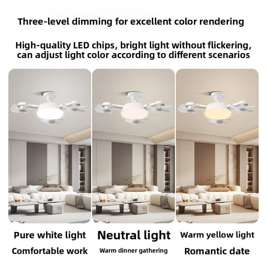 Foldable LED Fan Light with E27 screw socket