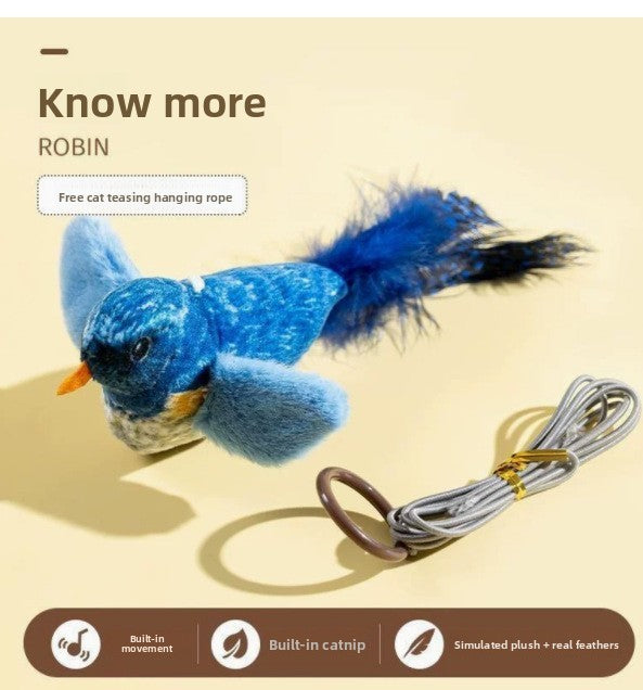 Automatic Chirping Bird Cat Toy