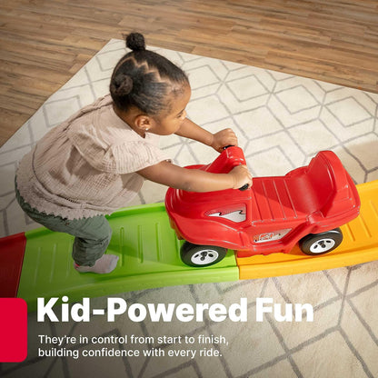 Step2 up & down Roller Coaster Kids Ride on Toy, Push Car, Indoor/Outdoor Playset, Made of Durable Plastic, Max Weight 50 Lbs., for Toddlers 2-5 Years Old, Multicolor
