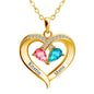 Heart Shape Diamond Birthstone Necklace