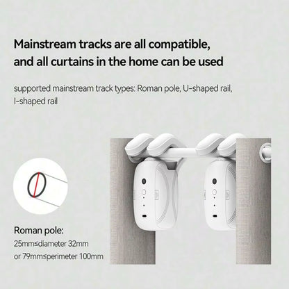 Automatic Curtain Opener Zigbee Roman Rod Rail and for U Shaped I Shaped Rail Smart Automatic Electric Curtain Opener Robot