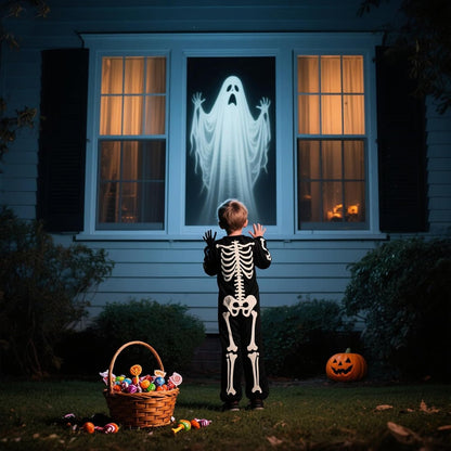 120In Halloween Holographic Window Rear Projector Screen