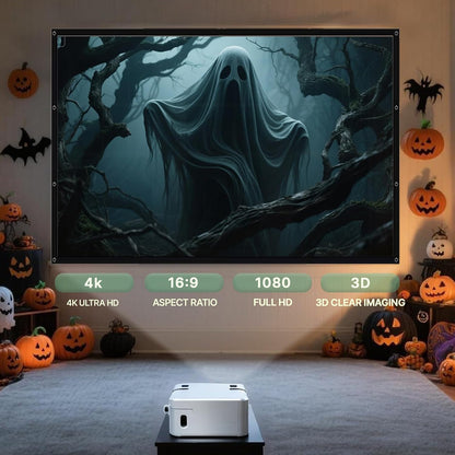 120In Halloween Holographic Window Rear Projector Screen