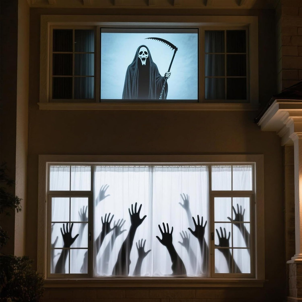 120In Halloween Holographic Window Rear Projector Screen