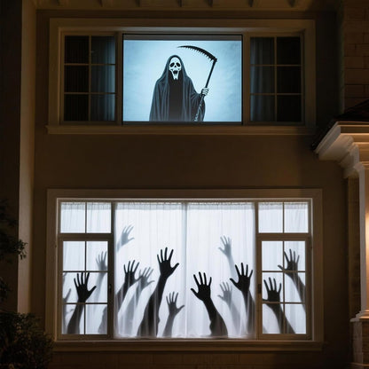 120In Halloween Holographic Window Rear Projector Screen
