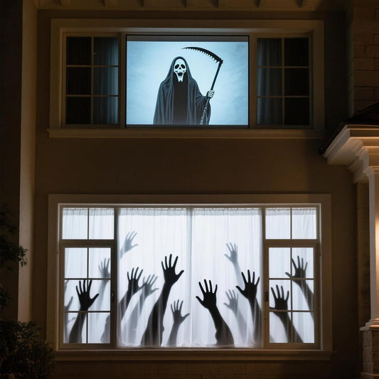 120In Halloween Holographic Window Rear Projector Screen