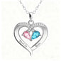 Heart Shape Diamond Birthstone Necklace