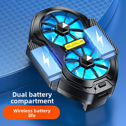 Portable Phone Fan Cooler with Dual Turbo