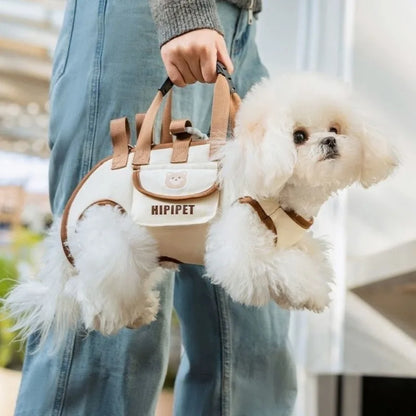 Multi-Functional Breathable Pet Travel Carrier — Adjustable Shoulder Bag with Built-In Safety Strap