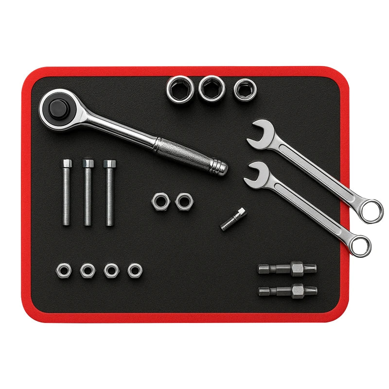 Magnetic Tool Mat for Car Repair, Non-Slip Screw & Nut Organizer Tray