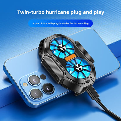 Portable Phone Fan Cooler with Dual Turbo