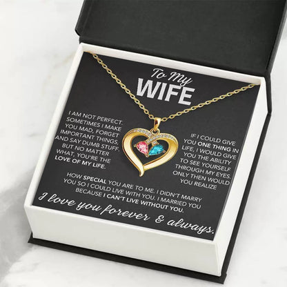 Heart Shape Diamond Birthstone Necklace