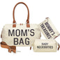Mommy Diaper Bag Tote with 2 Organizer Pouches, Spacious 17.7In Mom’S Bag for Hospital and Weekender Travel, Creamy White