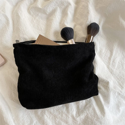 Handmade Corduroy Personalized Makeup Clutch Bag